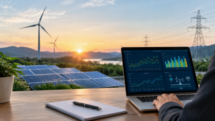 Renewable Energy Analytics at Sunset