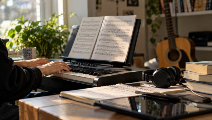 Cozy Piano Practice Studio