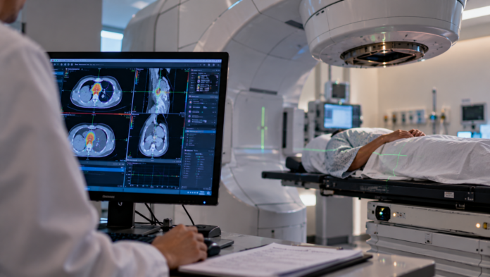 Radiotherapy Treatment Room in Action
